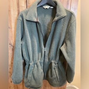 Eddie Bauer fleece - olive green - size L